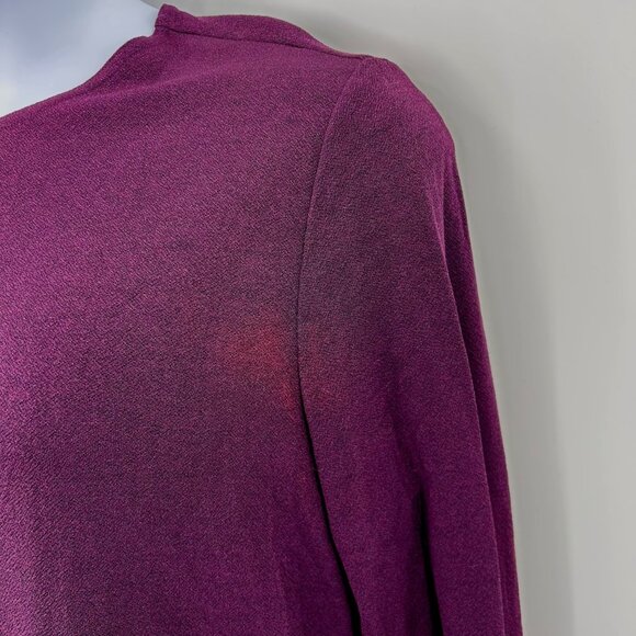 VINTAGE K.d. SPRING PURPLE EMBROIDERED DETAIL LONG SLEEVE TOP - XL - Picture 4 of 5